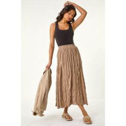 Roman Crinkle Textured Skirt one size female