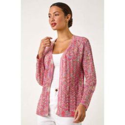 Roman Space Dye Knit Cardigan 18 female