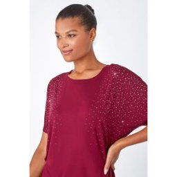 Lilly and Hope Embellished Stretch T-Shirt 12 female