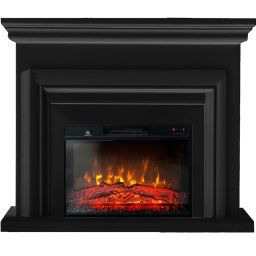 Free Standing Electric Fires ElectricSun SONIA Black Matte, with Sound Effect, 3 Colour, with APP, W120xH102cm