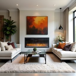 Wall Mounted Electric Fires, Free Standing, Incorporated ElectricSun VERSALYS XS, with Sound Effect, 10 Colour, with APP, L100xH41x15cm