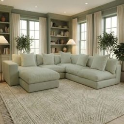Sofa Style Hampshire Modular Corner Sofa in Moss Green