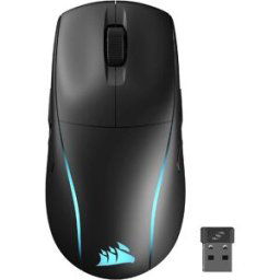 Corsair M75 Wireless RGB FPS Gaming Mouse, 26,000 DPI, Swappable Side Buttons, iCUE Compatible, PC, Black, New