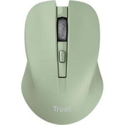 Trust Mydo Silent Wireless Mouse – 82% Recycled Plastics, 1000-1800 DPI, Storable USB Receiver, RF 2.4GHz, Quiet Optical Mouse for Left & Right-Hand Users – Green, New