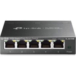 TP-LINK Managed Network Switch 5-Port Gigabit, Support QoS VLAN IGMP Snooping, Network Monitoring through Web Interface, 2.82 W, New