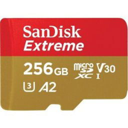 Sandisk 256GB Extreme microSDXC Card - Up to 190MB/s, A2 App Performance, UHS-I, Class 10, U3, V30 - For Mobile Gaming, New