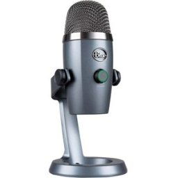 Blue Yeti Nano Premium USB Microphone – For Recording, Streaming, Gaming, Podcasting on PC and Mac, Condenser Mic with Blue VO!CE Effects, Cardioid & Omni Patterns, No-Latency Monitoring, Grey, New