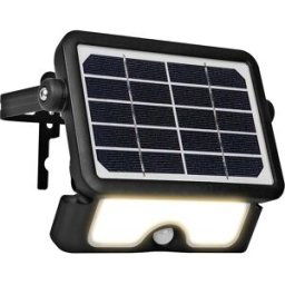 Gadcet Dagenham Luceco Solar LED Floodlight with PIR – 5W, 550lm, IP65, Adjustable Security Light, Black (LEXSF6B40), Used - Like New