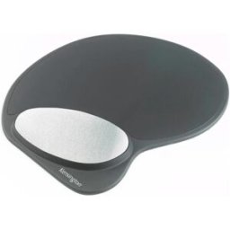 Kensington Ergonomic Gel Mouse Mat with Wrist Support – Black & Grey, 207 x 248 mm, for Laser & Optical Mice (62404), New