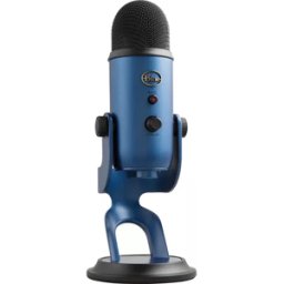 Cashtro Ltd Blue Yeti USB Microphone for PC, Mac, Gaming, Recording, Streaming, Podcasting, Studio and Computer Condenser Mic with Blue VO!CE effects, 4 Pickup Patterns, Plug and Play – Blue, New