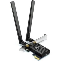 TP-LINK AX3000 Dual-Band Wi-Fi 6 Bluetooth 5.2 PCIe Adapter with Two Antennas, specialized heatsink, 1024-QAM, Ultra-Low Latency, Intel® Wi-Fi 6 Chipset, Supports Windows 10/11(64bit) (Archer TX55E)
