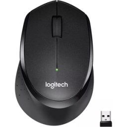 Cashtro Ltd Logitech M330 Silent Plus Wireless Mouse – Enjoy Same Click Feel with 90% Less Click Noise, 2 Year Battery Life, Ergonomic Right-Hand Shape for Computers and Laptops, USB Unifying Receiver, Black, New