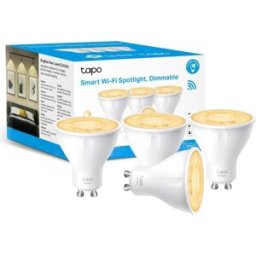 Tapo L610 Smart GU10 LED Bulbs (4-Pack), Warm Dimmable 1-100%, Wi-Fi Spotlight, Energy-Saving, Alexa & Google Compatible, No Hub Required, New