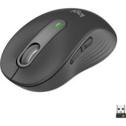 Cashtro Ltd Logitech Signature M650 Wireless Mouse - For Small to Medium Sized Hands, 2-Year Battery, Silent Clicks, Customisable Side Buttons, Bluetooth, for PC/Mac/Multi-Device/Chromebook - Graphite, New
