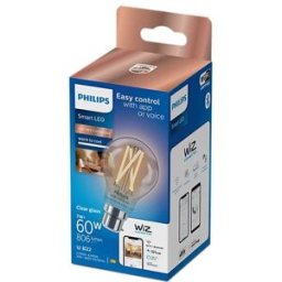 Philips WiZ B22 60W LED Cool white & warm white A60 Non-dimmable Light bulb