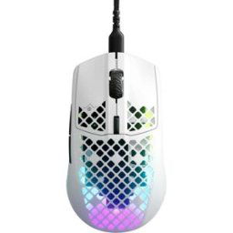 SteelSeries Aerox 3 RGB Gaming Mouse - Ultra-lightweight, Water-Resistant, 8,500 DPI - Snow, New