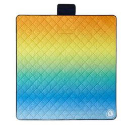 Sierra Designs Waterproof Outdoor Picnic Blanket Camping Reversible 182x182cm - Ombre Rainbow
