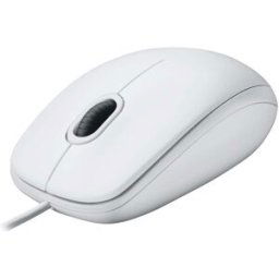 Logitech M100 Wired USB Mouse – 1000 DPI Optical Tracking, 3 Buttons, Ambidextrous – Compatible with PC, Mac & Laptop – White