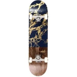 Verb Marble Dip Complete Skateboard (Blue) - Blue;Gold;Brown - Size: 7.75