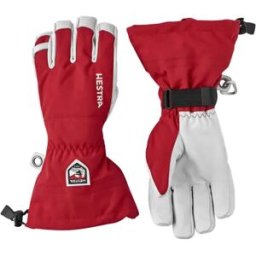 Hestra Army Leather Heli Ski Gloves (Red) - Red - Size: 6
