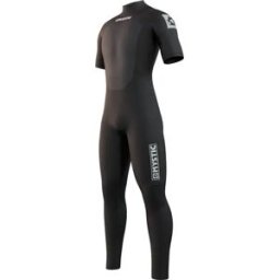Mystic Brand Shortarm 3mm Backzip Wetsuit (Black) - Black - Size: Small