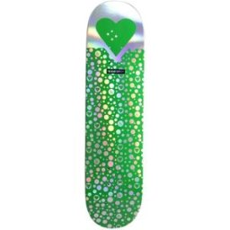 Heart Supply Upward Skateboard Deck (Polkahearts) - Green;Silver - Size: 8