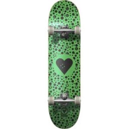 Heart Supply Round Logo Complete Skateboard (Spots) - Green;Black - Size: 8