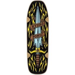 Hydroponic Bullet Pool Shape Skateboard Deck (Sword) - Black;White - Size: 8.75