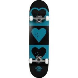 Heart Supply Quadron Logo Complete Skateboard (Teal) - Teal - Size: 8