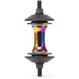 Salt EX Front BMX Hub With Hubguards (Oilslick - 36H) - Neochrome