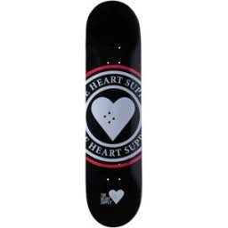 Heart Supply Insignia Skateboard Deck (Black) - Black;White;Red - Size: 8