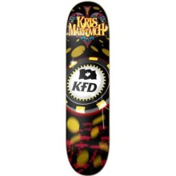 KFD Kris Markovich Pro Skateboard Deck (All In) - Black;Yellow;Red - Size: 8