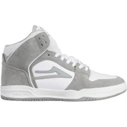 Lakai Telford Kids Skate Shoes (Light Grey Suede) - Grey;White - Size: 2 EU
