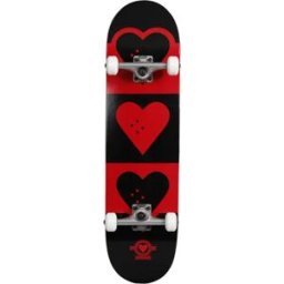 Heart Supply Quadron Logo Complete Skateboard (Red) - Red - Size: 8.25