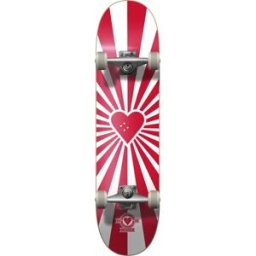 Heart Supply Burst Logo Complete Skateboard (Red) - Red;White - Size: 8