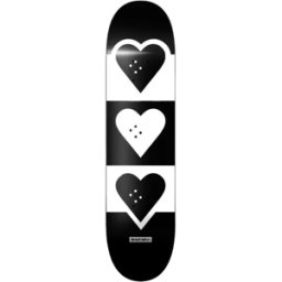 Heart Supply Squadron Skateboard Deck (Black) - Black;White - Size: 8.5