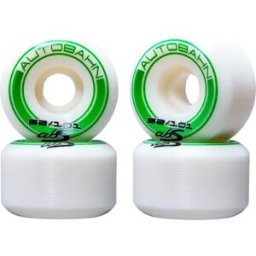 Autobahn GT1 Wide Body 101A Skateboard Wheels 4-Pack (52mm - White) - White