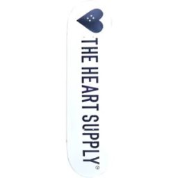 Heart Supply Strong Skateboard Deck (White) - White;Black - Size: 8