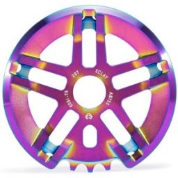 Eclat Abyss Guard Freestyle BMX Sprocket (Satin Oilslick - 28T) - Neochrome