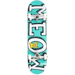 Meow Skateboards Meow Logo Complete Skateboard (Teal) - Teal;White;Yellow - Size: 8