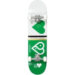 Heart Supply Society Pro Complete Skateboard (Chris Chann) - Green;White;Silver - Size: 7.75
