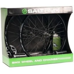 Salt Valon BMX Wheel/Chain Set (Black) - Black