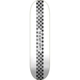 Heart Supply Check Stripe Skateboard Deck (White) - White;Black - Size: 8