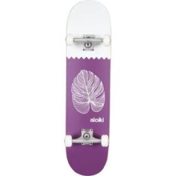 Aloiki Leaf Complete Skateboard (Purple) - Purple;White - Size: 8