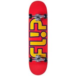 Flip Team Outlined Complete Skateboard (Orange) - Orange;Yellow - Size: 8