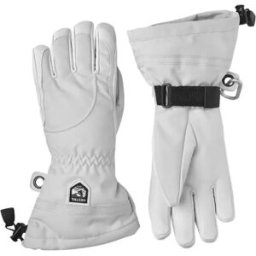 Hestra Heli Ski Female Gloves (Pale Grey) - Grey;White - Size: 6