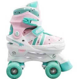 SFR Spectra Adjustable Kids Roller Skates (Pink) - Pink;Green;White - Size: 1-4 EU