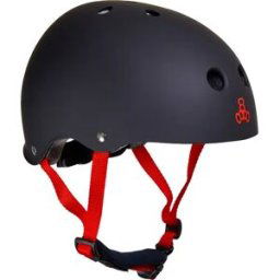Triple Eight Lil 8 Kids Skate Helmet (Matt Black) - Black - Size: 46-52