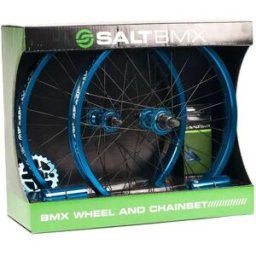 Salt Valon BMX Wheel/Chain Set (Cyan) - Blue