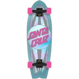 Santa Cruz Skateboards Santa Cruz Shark Cruiser Skateboard (Prismatic Dot) - Teal;Pink - Size: 8.8